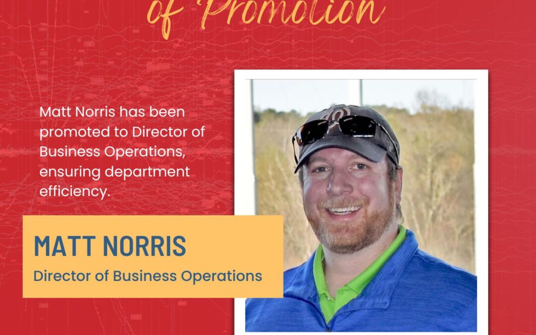 Matt Norris Promoted to Director of Business Operations